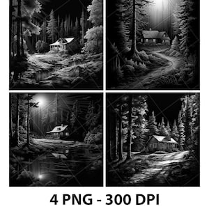 Cabin Laser Engrave File PNG Cabin Laser File Cabin Slate File Cabin Coaster File Cabin Wood File Cabin Engrave File Cabin 3D File 2D Xtool