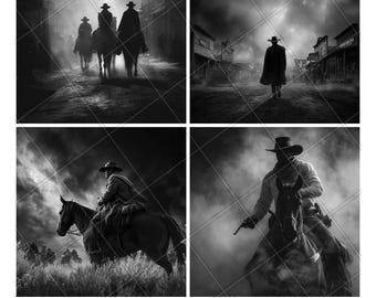 Old West Cowboys Laser Engraved File PNG Beer Pub Laser Beer Pub Slate Beer Pub Coaster Beer Pub Wood Beer Pub Engrave Beer Pub 3D 2D Xtool