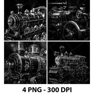 Steam Engine Old Train Laser Engrave File PNG Steam Engine Laser Steam Engine Slate Steam Engine Coaster Steam Engine Wood Engrave 2D Xtool