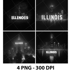 State of Illinois Willis Tower USA Laser Engrave File PNG Illinois Laser Illinois Slate Illinois Coaster Illinois Wood Engrave Illinois 3D