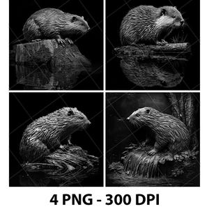Beaver Stream Tree Stump Canada Laser Engrave File Beaver Laser PNG Beaver Slate Beaver Coaster Beaver Wood Beaver Engrave Beaver 2D Xtool