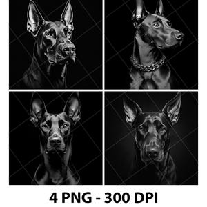 Dobermann Laser Engrave File PNG Dobermann Laser File Dobermann Slate File Dobermann Coaster File Dobermann Wood File Engrave File 3D 2D
