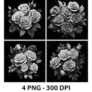 Rozen lasergraveerbestand PNG rozen laserbestand rozen leisteen bestand rozen onderzetter bestand rozen hout bestand rozen graveer bestand rozen 3D-bestand rozen 2D Xtool