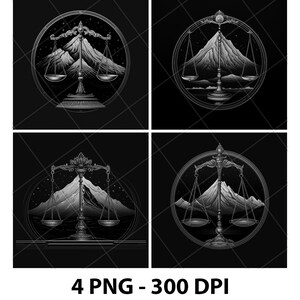 Zodiac Libra Laser Engrave File PNG Libra Laser File Libra Slate File Libra Coaster File Libra Wood File Libra Engrave File Libra 3D File 2D