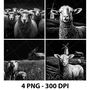 Pecore Agnello Lama Laser Incidere File PNG Pecore Laser File Pecore File in ardesia Pecore Sottobicchiere File Pecore File in legno Incidere Pecore File 3D 2D