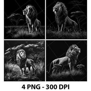 King Lion lasergraveerbestand PNG Lion Laser-bestand Lion leisteenbestand Lion Coaster-bestand Leeuw houtbestand Leeuw graveerbestand Lion 3D-bestand 2D Xtool