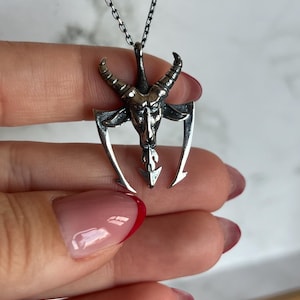 Goat devil, Goat Necklace, Mountain Goat, Goat Pendant, Oxidized, Oxide, Man Necklace, Man Pendant,Father&#39;s day gift