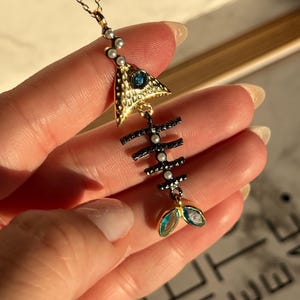 Pearl Fish Necklace, Pearl Pendant, Fish Pendant, Woman Pendant , Valentina’s Gift, Fish Necklace With Pearl And Zircon Stones,, Mother Day
