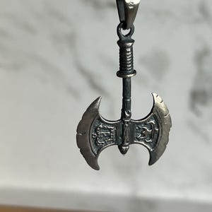 Axe Pendant Necklace, Oxidized Finis, 925 Silver, Viking Axe, Viking Silver, Man Necklace, Viking Man Pendant