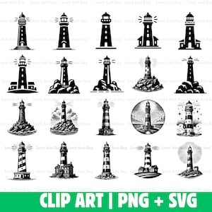 Paquete de imágenes prediseñadas de faros PNG, SVG, transparentes