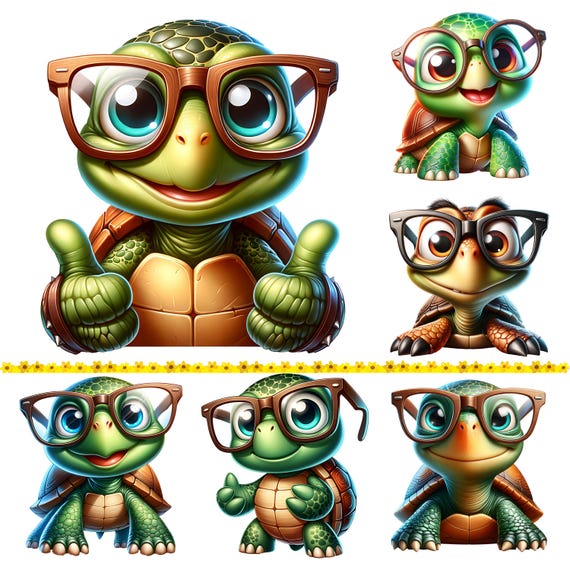 Turtle Clipart Bundle | Sea Life PNG JPG Transparent