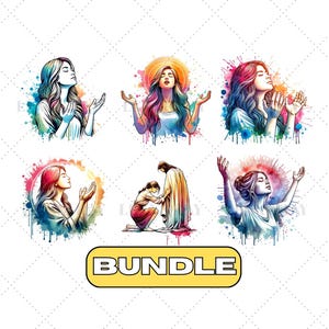 Christian Worship Clipart: Jesus, Praise God PNG (Digital Download)