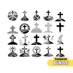 Cross Clip Art | Christian PNG JPG SVG  , Files for Cricut , Digital Art , Christian Cross Faith Silhouette Svg , Clipart , Instant Download