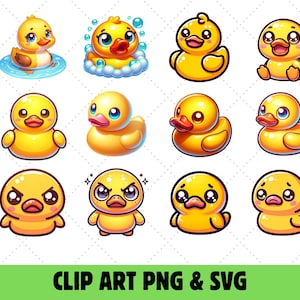 Rubber Duck Clip Art Cute Yellow Bath Toy PNG Digital Download for Invitations, Scrapbooking & Crafts