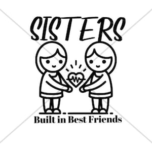 ClipArt Sorelle PNG e SVG Design, Trasparente, Amore Sorella, Design Maglietta Sorella, Trasparente