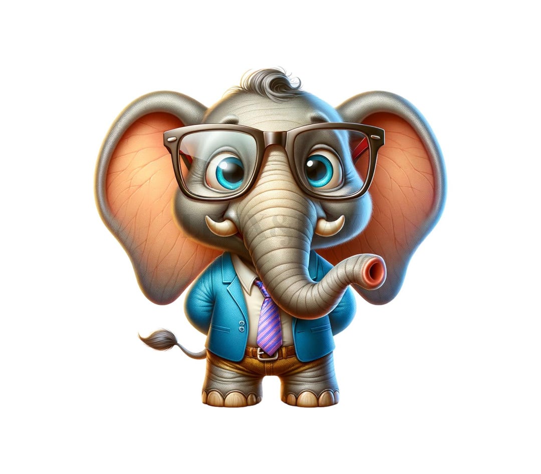 Elephant Clip Art PNG | Cute Elephant Design | Elephant Clipart | Baby ...