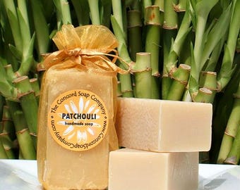 Patchouli Handmade Soap Bar, Vegan Cold Process Soap (4oz)