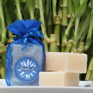 Ocean Rain Handmade Cold Process Soap Bar, 4oz- fresh breeze scent, natural,vegan, sustainable palm oil,fragrant, unisex,gift for her or him