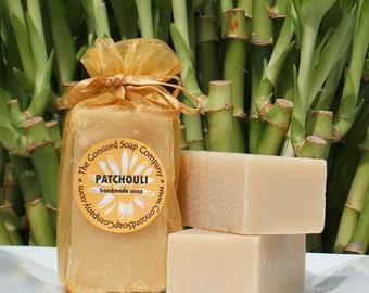 Patchouli Handmade Cold Process Soap Bar, 4oz - 60s hippie scent, natural, vegan, sustainable palm oil, fragrant, unisex,gift for her or him