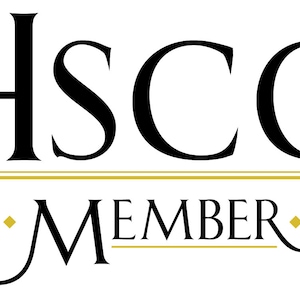 May include: Black and gold logo with the text "HSCC" and "MEMBER" underneath.