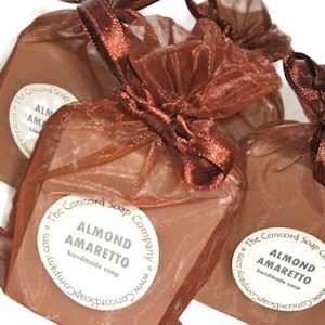 Almond Amaretto Handmade Cold Process Soap Bar, 4oz - cherry scent, natural, sustainable palm oil