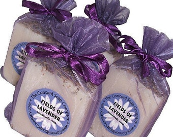 Fields of Lavender Handmade Cold Process Soap Bar, 4oz - floral scent, natural, vegan, essential oil, sustainable palm oil, fragrant, gift