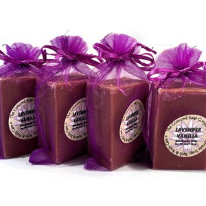 Lavender Vanilla Handmade Cold Process Soap Bar, 4oz - Floral, Purple ...