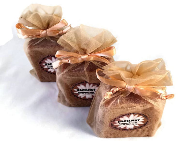 Hazelnut Handmade Cold Process Soap Bar, 4oz Nut Scent, Natural
