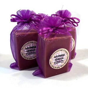 Lavender Vanilla Handmade Cold Process Soap Bar, 4oz - Floral, Purple ...