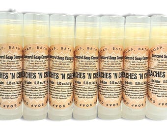NUEVO Bálsamo Labial en Barra Peaches & Cream – Vegano, sin azúcar, sabor a fruta, cuidado labial hidratante natural y artesanal, ideal como regalo unisex.
