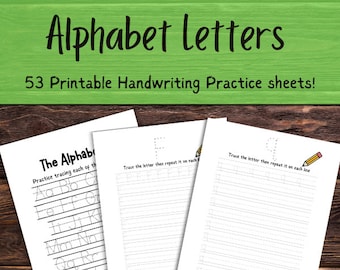 Alphabet Handwriting Practice: Preschool & Kindergarten Tracing (Digital Download)