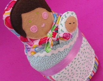 Matryoshka Mom and Baby Doll PDF Sewing Pattern