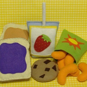 Felt Food Pattern Peanut Butter and Jelly Lunch PDF Pattern image 2