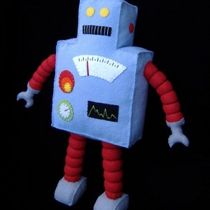 Retro Robot Plushie DIY Felt Doll PDF Pattern image 3