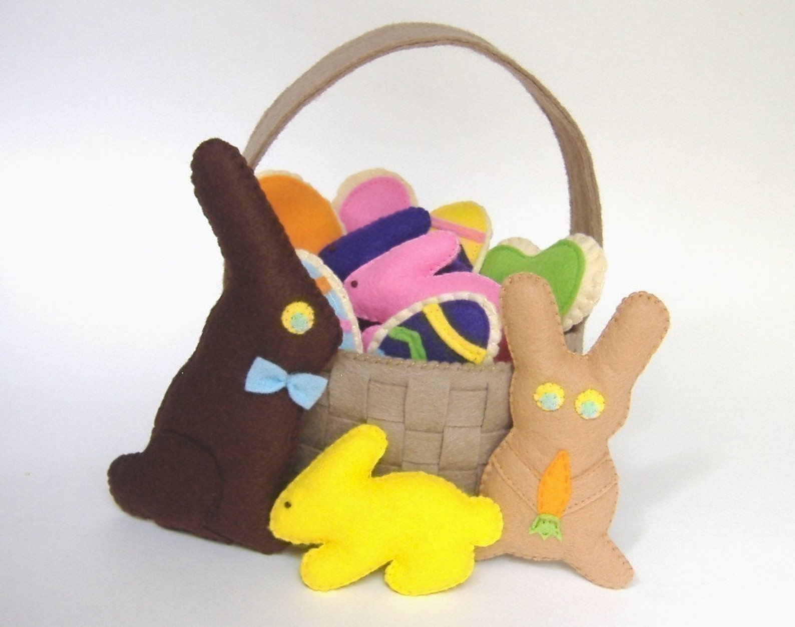 Felt Food Easter Basket PDF DIY Pattern Etsy