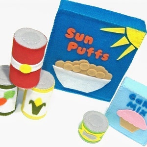 Felt Food Boxes and Canned Goods PDF Pattern image 2