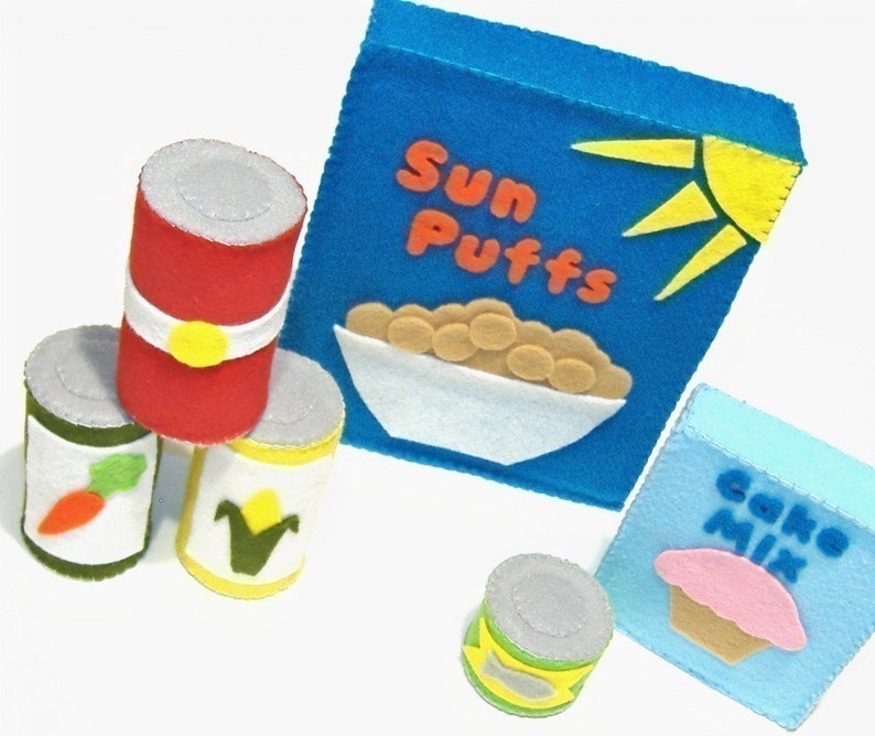 Felt Food Boxes and Canned Goods PDF Pattern image 2