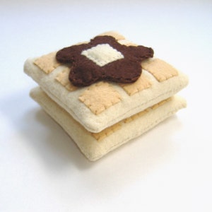 Felt Food Toaster PDF Pattern Toaster, Bagel, Cream Cheese, Toaster Pastry, Waffle, Syrup and Butter image 4