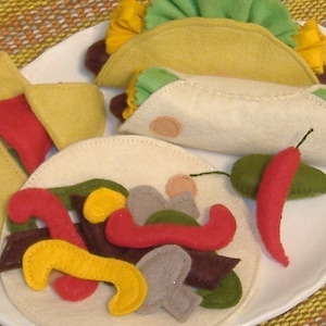 Taco Time Mexican Combo Meal PDF Felt Food Pattern