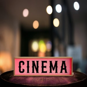 Cinema Light Up Sign: Illuminated Gift for Movie Lovers