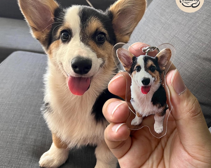 Llavero personalizado para perros, llavero para mascotas, llavero personalizado con foto de gato, llavero para perros, regalo navideño para amantes de las mascotas, regalo conmemorativo para perros