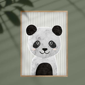 Art poster panda | panda print | Wall art | home decoration | Interior decoration | colorful art print | children&#39;s room | DOWNLOAD