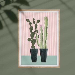 Art poster cactus | botanical poster | Wall art | home decoration | Interior decoration | Cactus | Art print cactus | instant DOWNLOAD