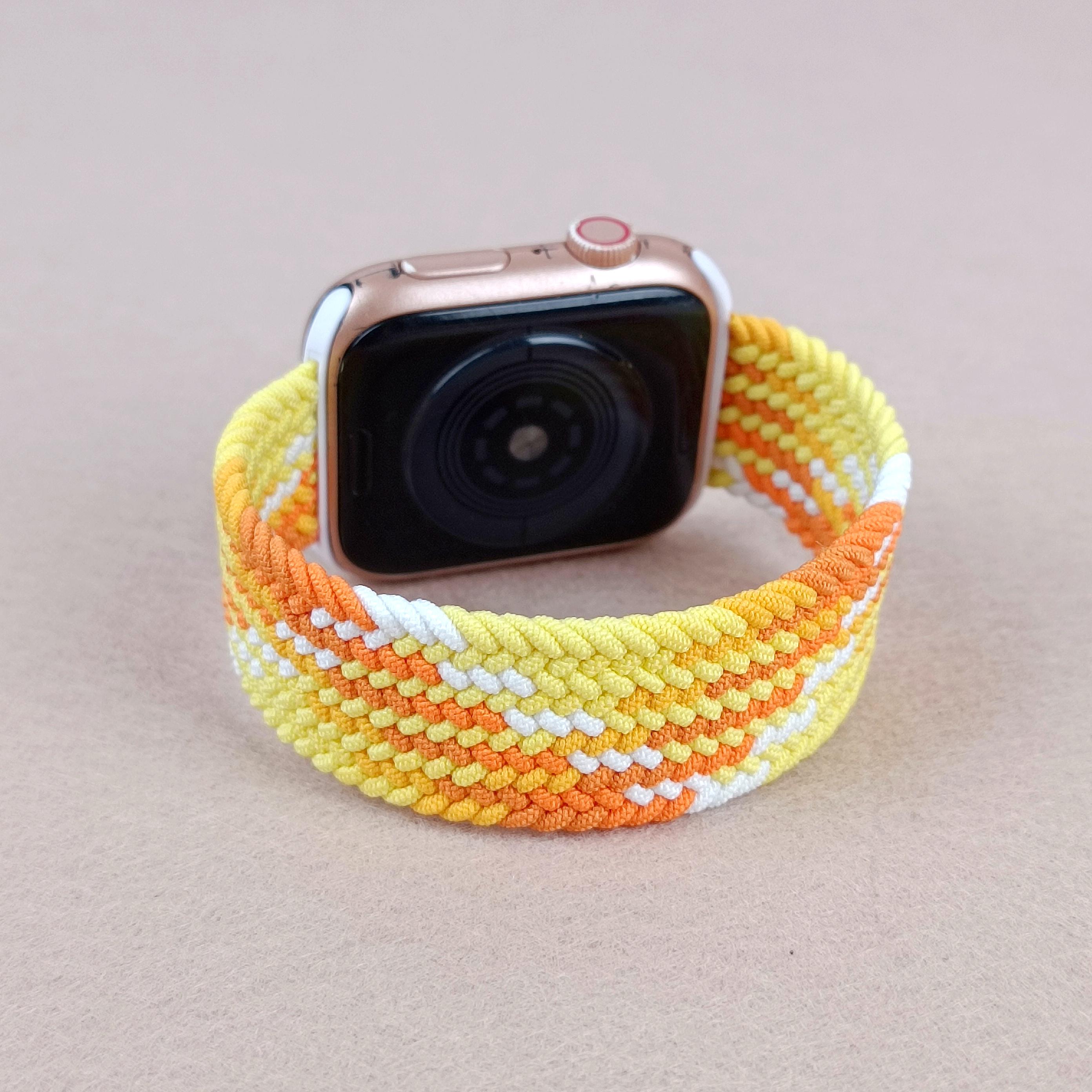 Fruit Apple Watch Band, Elastic Braided Apple Watch Band, Sports Solo Loop Watch Band, Handcrafted iWatch Strap Series 1-10 SE, Women Gift