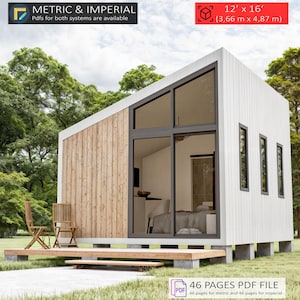 Plattegronden kleine huisjes 12 x 16, plattegronden kleine huizen, plattegronden huisjes, plattegronden huisjes, plattegronden huisjes, moderne tiny home, plattegronden huis, afgelegen huisjes Adu-plannen