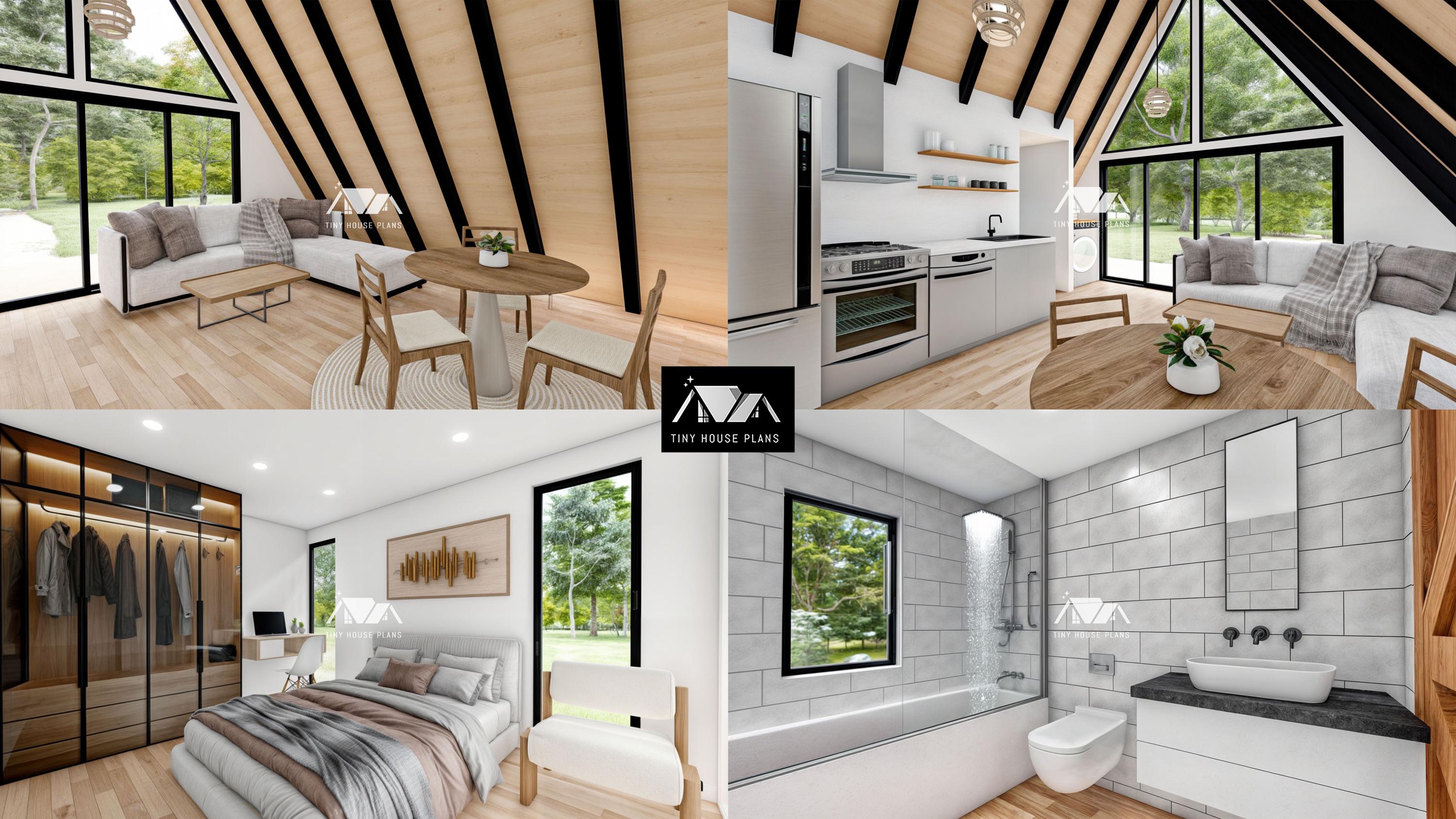 A-frame Cabin Plans 16x32, Tiny House DIY (PDF Download) - Etsy Australia