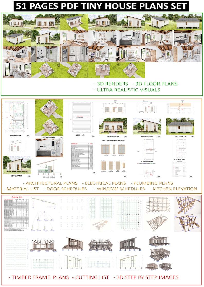 Ritningar för stugor 16 x 30, Ritningar för småhus, Moderna husplaner för vuxna, Gör-det-själv-planer för stugor, Ritningar för småhus, Ritningar för småstugor, Stugplaner bild 6