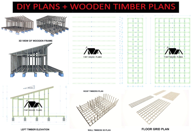Ritningar för stugor 16 x 30, Ritningar för småhus, Moderna husplaner för vuxna, Gör-det-själv-planer för stugor, Ritningar för småhus, Ritningar för småstugor, Stugplaner bild 5