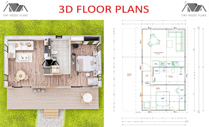 Ritningar för stugor 16 x 30, Ritningar för småhus, Moderna husplaner för vuxna, Gör-det-själv-planer för stugor, Ritningar för småhus, Ritningar för småstugor, Stugplaner bild 2