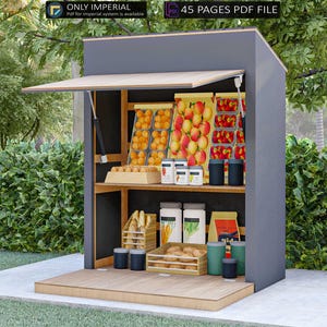 Farmstand, Market Stand Plans, Flowerstand, Egg Stand Plans, Farmers Market Stand, Farmer&#39;s Market, Wooden Stand Plans